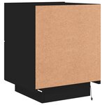 vidaXL Armoire de chevet avec lumières LED noir bois d'ingénierie