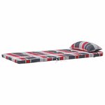 vidaXL Damier avec oreiller 2 Pièces Motif carreaux rouges