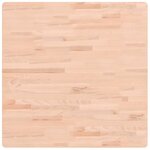 vidaXL Dessus de table 80x80x2 5 cm carré bois massif de hêtre