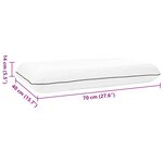 vidaXL Coussin de sommeil Uni Blanc 70 x 40 x 14 cm