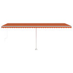 vidaXL Auvent manuel rétractable sur pied 600x300 cm Orange et marron