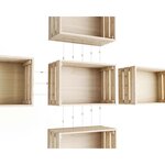 Caisse en pin massif modulable home box moyenne