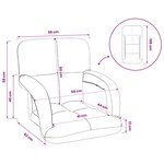 vidaXL Fauteuil de sol ajustable Vert Mer Velours