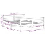 vidaXL Cadre de lit sans matelas 120x200 cm bois de pin massif