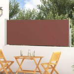 vidaXL Auvent latéral rétractable de patio 100x300 cm Marron