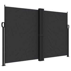 vidaXL Auvent latéral rétractable noir 160x1000 cm