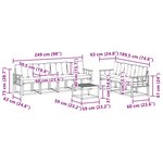 vidaXL Ensemble de canapés d'extérieur 8 pc Blanc et Beige