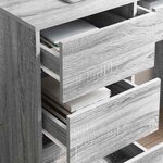 vidaXL Bureau Gris Sonoma 90 x 37 5 x 75 cm Bois d'ingénierie