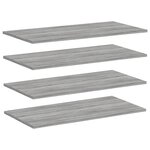 vidaXL Étagères murales 4 Pièces sonoma gris 80x40x1 5 cm bois ingénierie