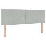 vidaXL Tête de lit LED gris clair Lot de 2 Revêtement  Bois 160 cm