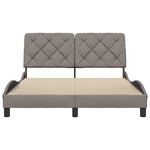 vidaXL Cadre de lit sans matelas taupe 120x200 cm tissu