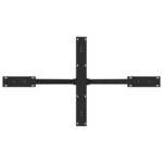 vidaXL Pied de table à manger en forme d'araignée  noir  120 x 68 x (72-73) cm  acier