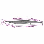 vidaXL Cadre de lit surélevé Naturel 213.5 x 104 x 9 cm Pin massif