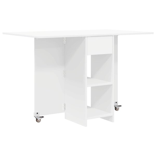 vidaXL Table à dîner 115 x 70 x 75 cm Bois d'ingénierie Blanc