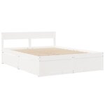 vidaXL Cadre de lit sans matelas blanc 150x200 cm bois de pin massif