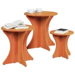 vidaXL Table basse 3 Pièces Brun cire