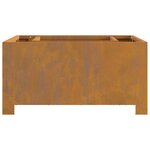 Foyer carré vidaXL 60x60x30 cm en acier résistant aux intempéries