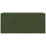 vidaXL Meuble TV vert olive 99x39x44 cm acier