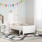 vidaXL Cadre de lit avec matelas Blanc 80 x 200 cm Bois de pin massif