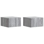 vidaXL Cabinet de chevet mural 2 pièces Sonoma gris 49 x 34 5 x 20 cm