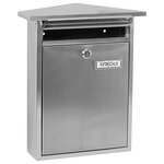 Boîte aux Lettres en Acier Inoxydable  Home E5717  Fond Étroit  Anti-pluie  Inox