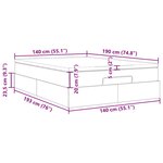 VidaXL Cadre de lit ottoman avec matelas bleu 140x190 cm tissu