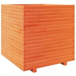 vidaXL Jardinière cire marron 70x70x72 5 cm bois de pin massif