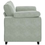 vidaXL Canapé causeuse gris clair 120 cm velours