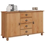vidaXL Buffet avec tiroir ASKIM 133 5 x 40 x 79 cm Bois de pin massif