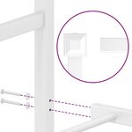 vidaXL Cadre de lit métal avec tête de lit/pied de lit blanc 200x200cm