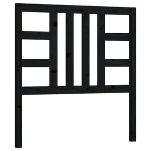 vidaXL Tête de lit Noir 96x4x100 cm Bois massif de pin