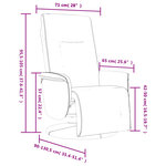 vidaXL Fauteuil inclinable avec repose-pieds noir similicuir