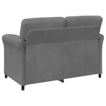 vidaXL Sofa 2 places Gris foncé 138 x 83 x 95 cm Velours