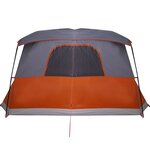 vidaXL Tente de camping avec porche 4 personnes orange imperméable