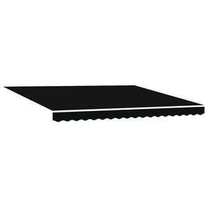 vidaXL Auvent Rétractable Noir 400 × 350 cm tissu