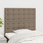 vidaXL Têtes de lit 2 Pièces Taupe 80x5x78/88 cm Tissu