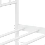 vidaXL Cadre de lit métal sans matelas avec tête de lit blanc 75x190cm