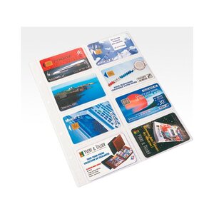 Recharges Caravelle rigides à 8 poches pour télécartes  coincards.