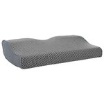 vidaXL Oreiller avec oreiller Gris 60 x 34 x 11 cm Polyester