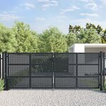 vidaXL Portail de jardin anthracite 400x175 cm acier