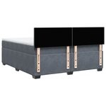 vidaXL Sommier à lattes de lit et matelas Gris foncé 200x200cm Velours