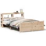 vidaXL Cadre de lit avec tête de lit sans matelas 120x190 cm