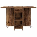 vidaXL Table à dîner 115 x 70 x 75 cm Bois d'ingénierie Bois ancien