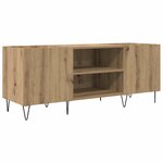 vidaXL Meuble à vinyles avec étagère Chêne artisanal 121 x 38 x 48 cm