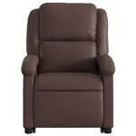 vidaXL Fauteuil inclinable de massage électrique marron similicuir