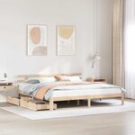 vidaXL Cadre de lit avec tiroirs sans matelas 180x200 cm