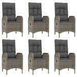 vidaXL Ensemble à manger de jardin 9 Pièces coussins gris résine tressée