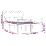 vidaXL Lit pour personne âgée sans matelas blanc 160x200cm bois massif
