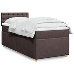 vidaXL Sommier à lattes de lit avec matelas Marron foncé 90x200 cm