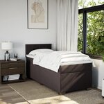 vidaXL Sommier à lattes de lit avec matelas Marron foncé 80x200 cm
